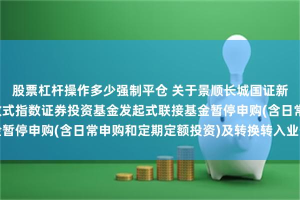 股票杠杆操作多少强制平仓 关于景顺长城国证新能源车电池交易型开放式指数证券投资基金发起式联接基金暂停申购(含日常申购和定期定额投资)及转换转入业务的公告