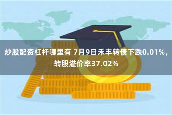 炒股配资杠杆哪里有 7月9日禾丰转债下跌0.01%，转股溢价率37.02%