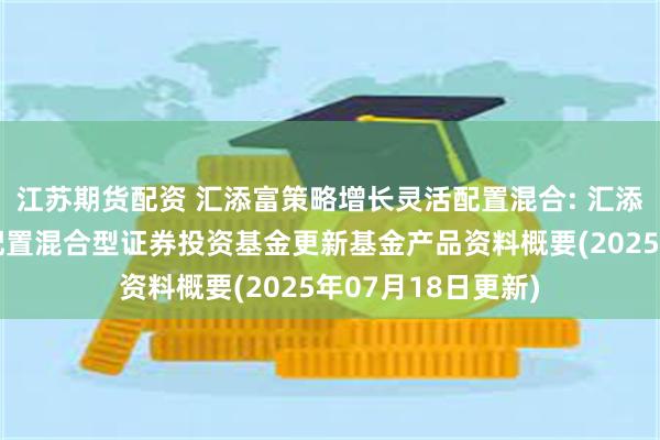 江苏期货配资 汇添富策略增长灵活配置混合: 汇添富策略增长灵活配置混合型证券投资基金更新基金产品资料概要(2025年07月18日更新)